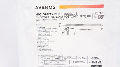 Avanos 8170-20 MIC Safety PEG Kit w/ Enfit Connectors, 20Fr, Push OTW(x)